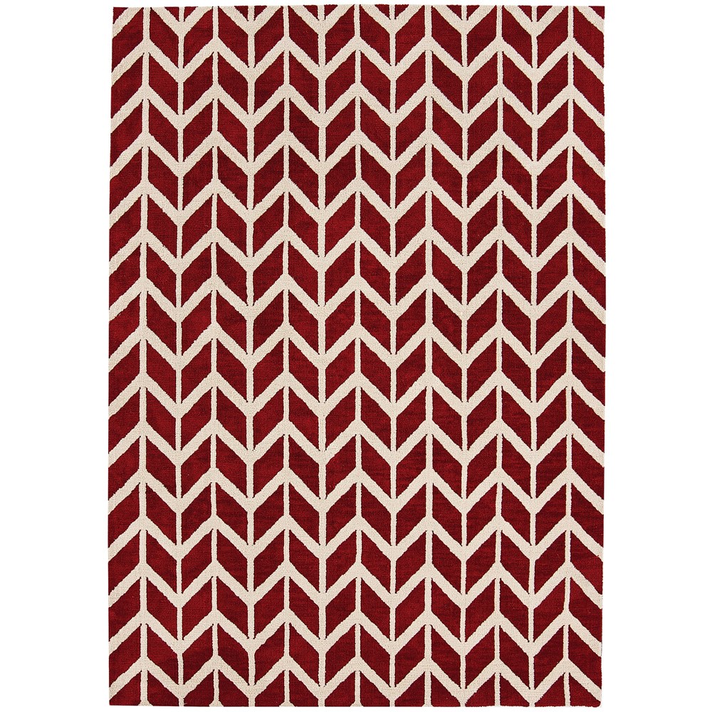 Arlo Chevron Rugs AR08 in Red